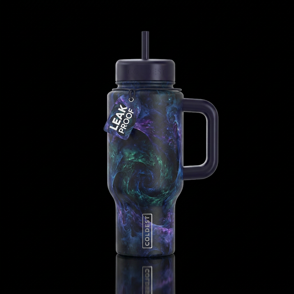 inbued, darkness, watercolor, smoke, abstract, vib... water bottle design