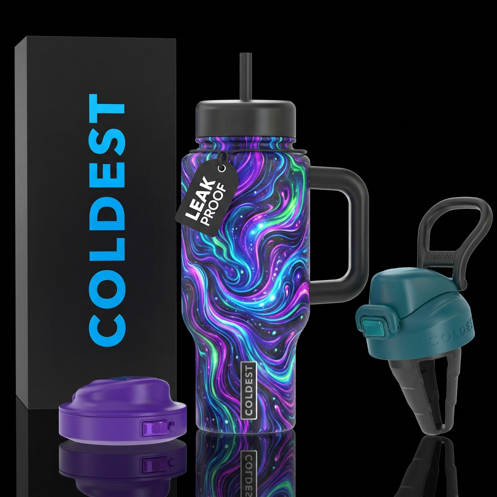 electric, explosive, stylistic, vibrant, beautiul,... water bottle design