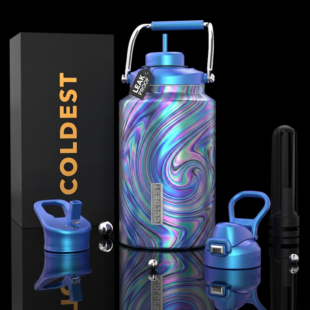 opalescent, irridescent, inbued, beautiul, vibrant... water bottle design