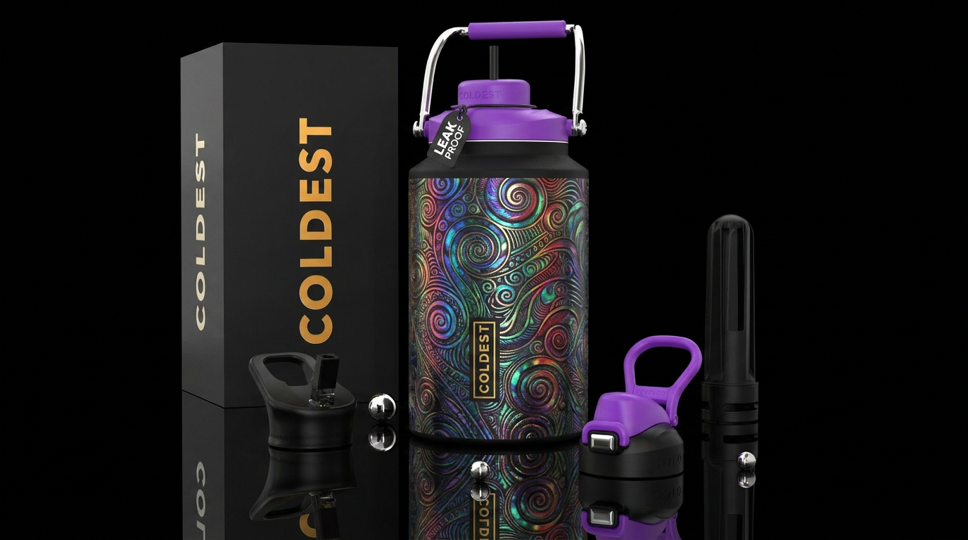 opalescent, irridescent, inbued, beautiul, vibrant... water bottle design