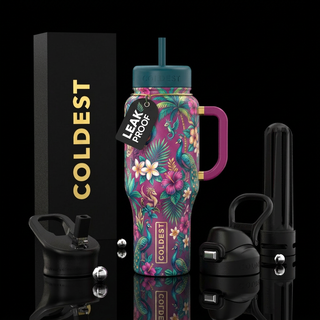 Tahiti fantasy, mesmerizing, magical, beautiul, mo... water bottle design