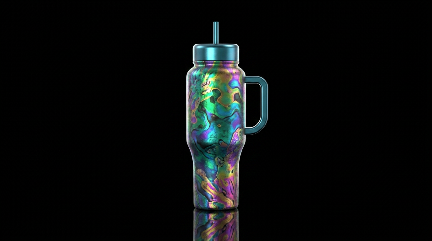 Tahiti fantasy, mesmerizing, magical, beautiul, mo... water bottle design