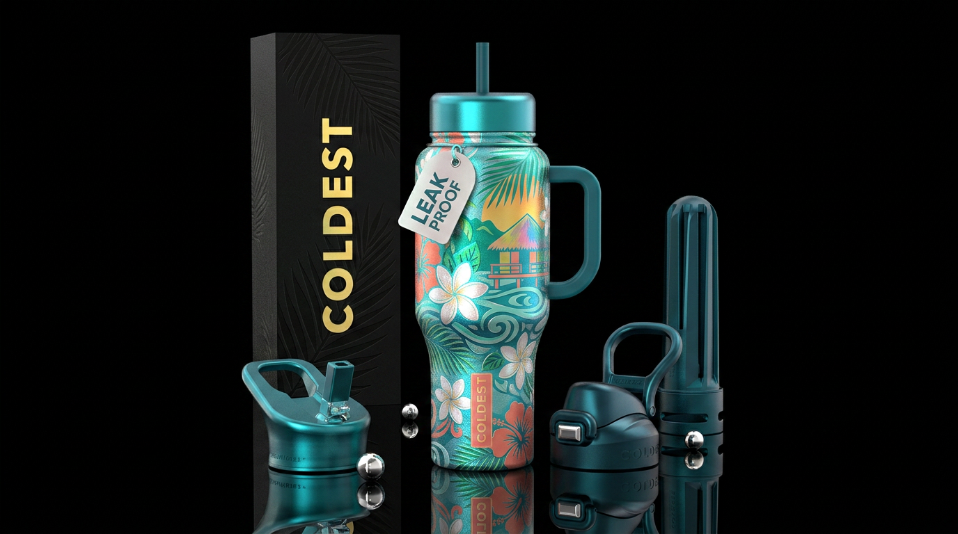 Tahiti fantasy, mesmerizing, magical, beautiul, mo... water bottle design