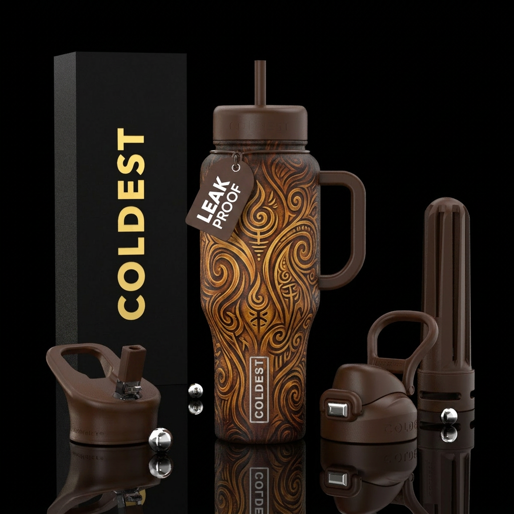 vibrant, umber, modern, artistic, inbued, enchante... water bottle design
