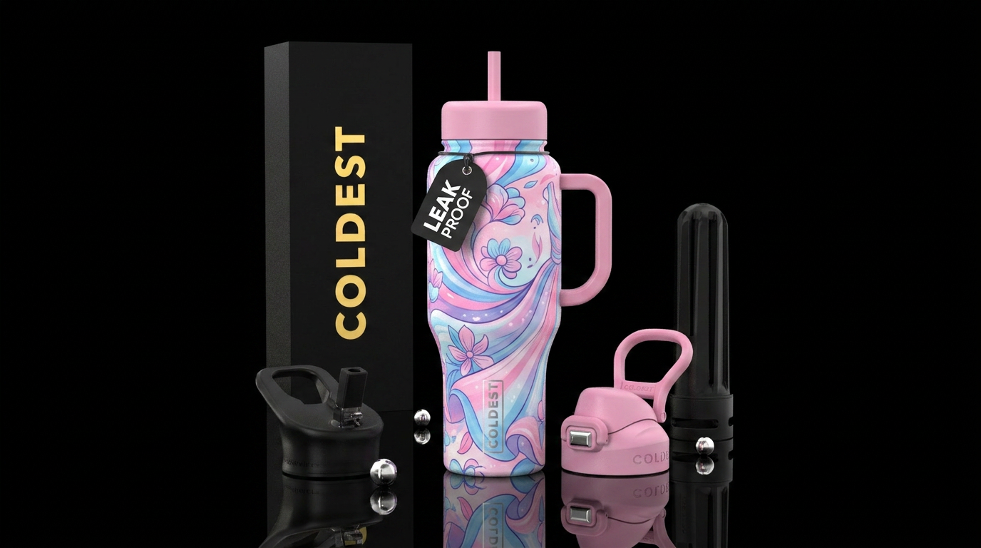 Cotton candy swirled ombred floral summer dress in... water bottle design