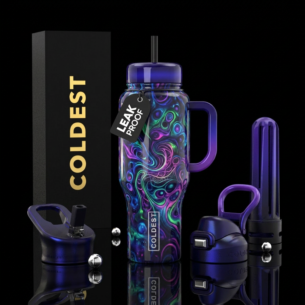 psychedelic, inbued, haunted, luxurious, dark mood... water bottle design
