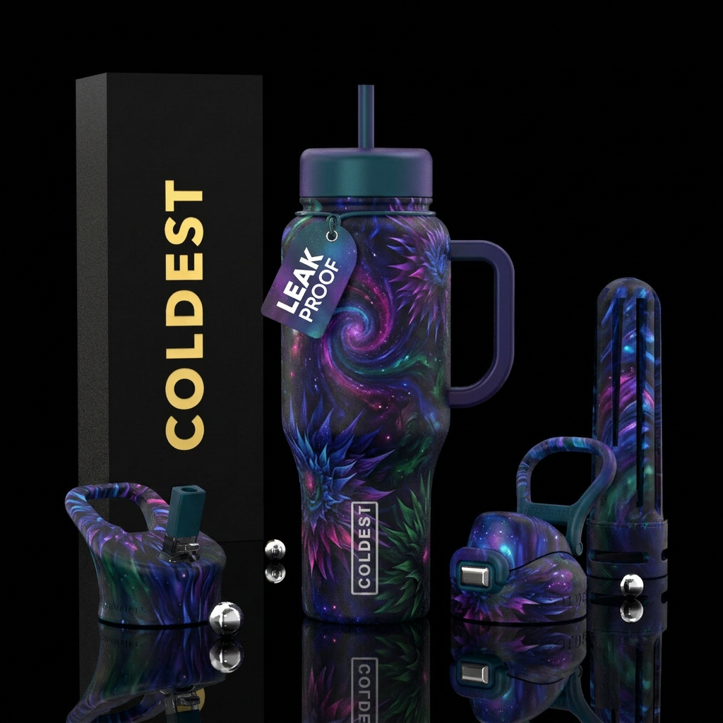 psychedelic, inbued, haunted, luxurious, dark mood... water bottle design