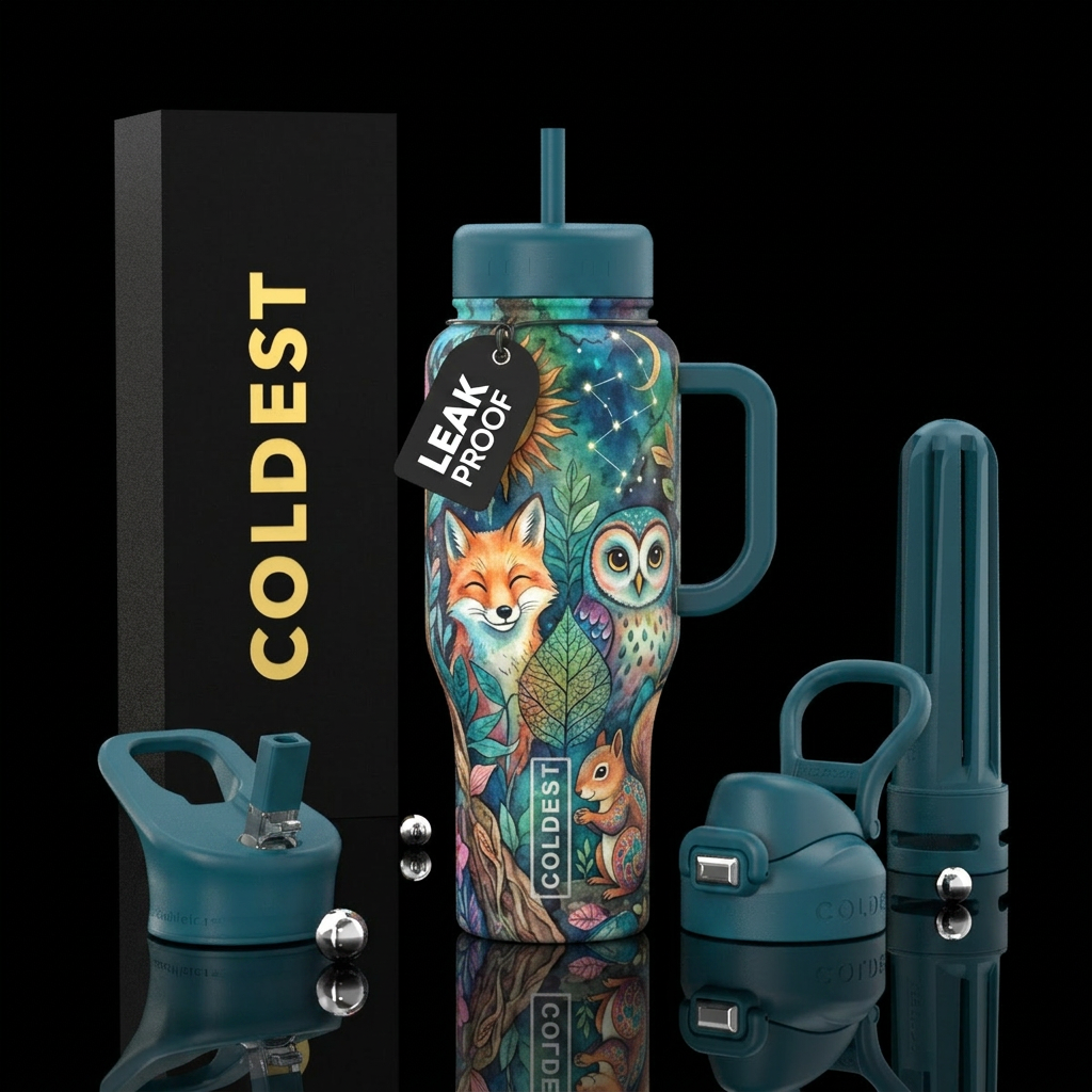 For the love of  all animals, beautiul, vibrant, m... water bottle design