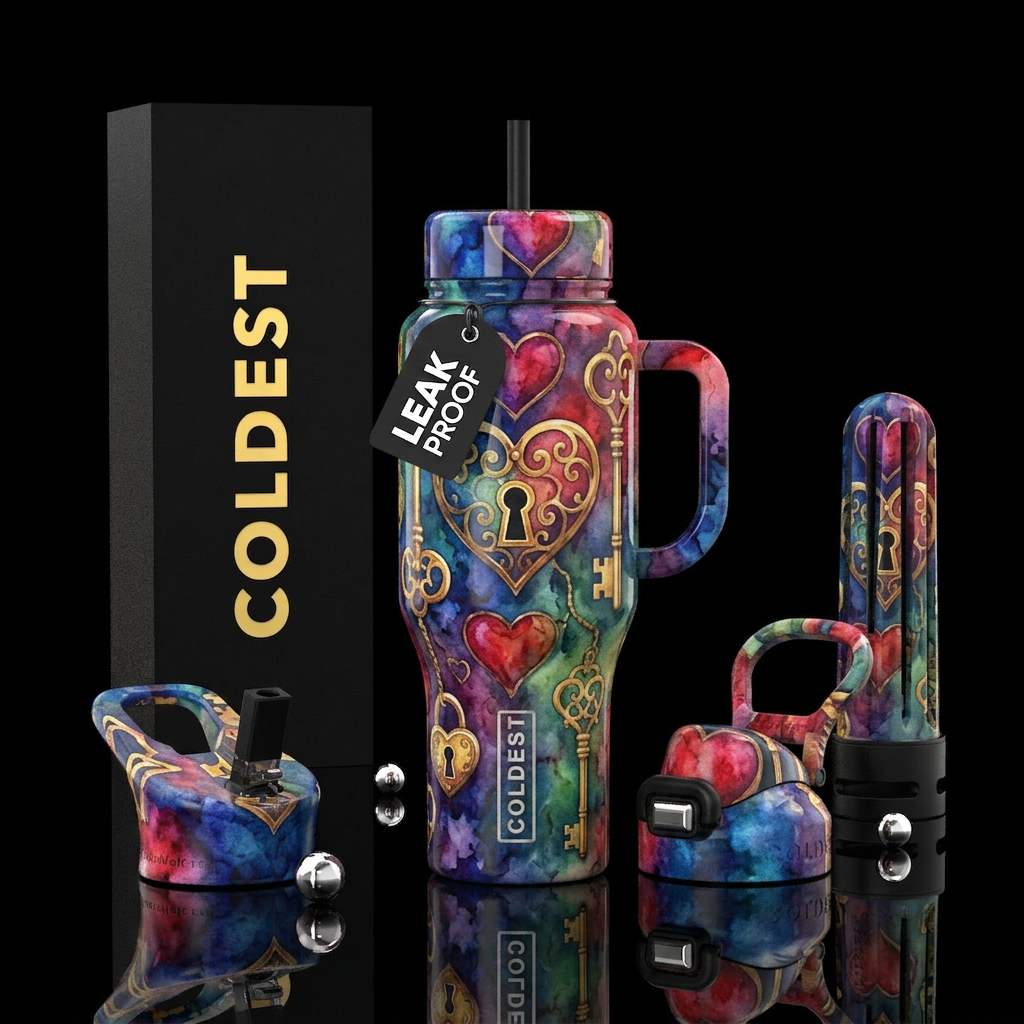 Key to my heart inspired under lock and key, shiny... water bottle design