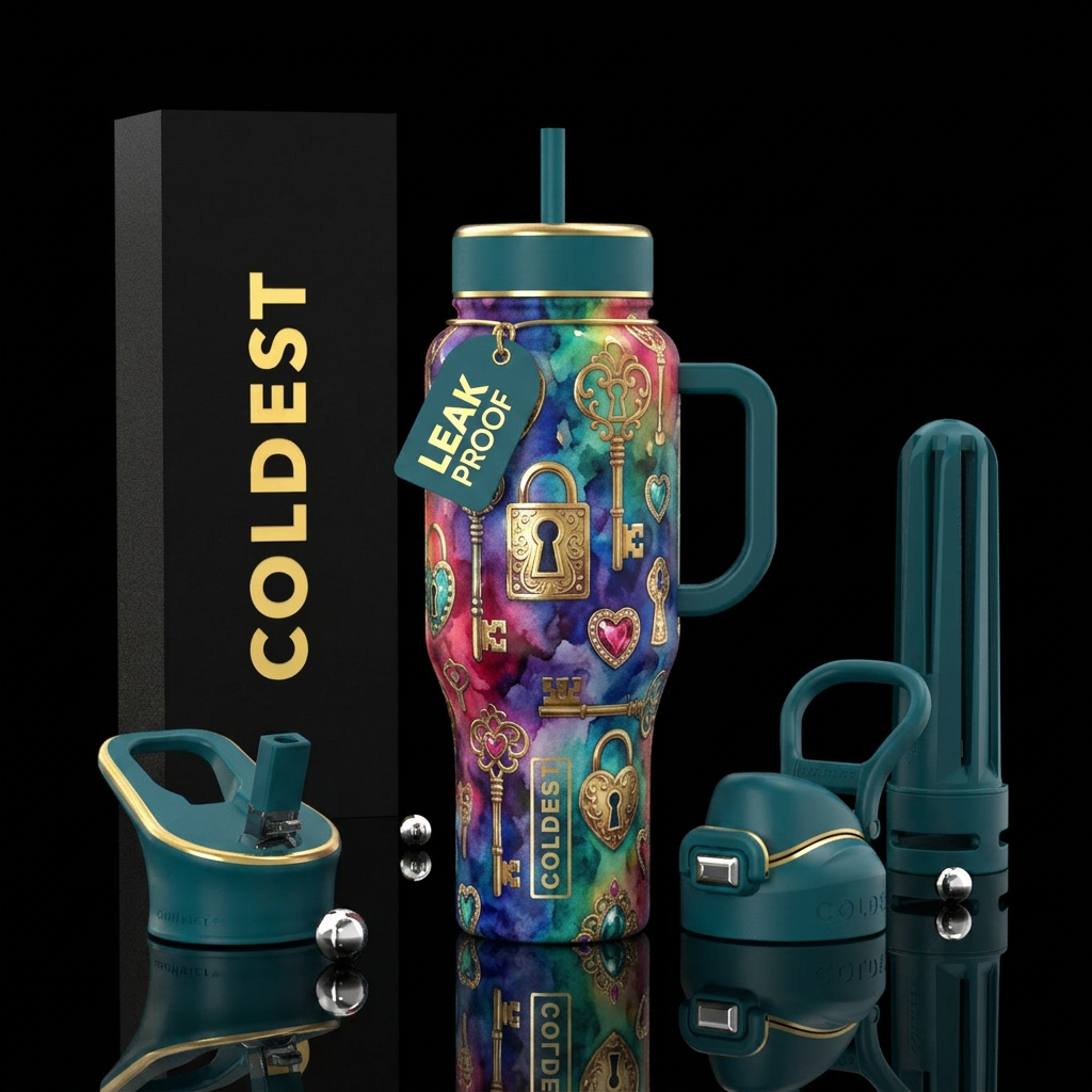 Key to my heart inspired under lock and key, shiny... water bottle design