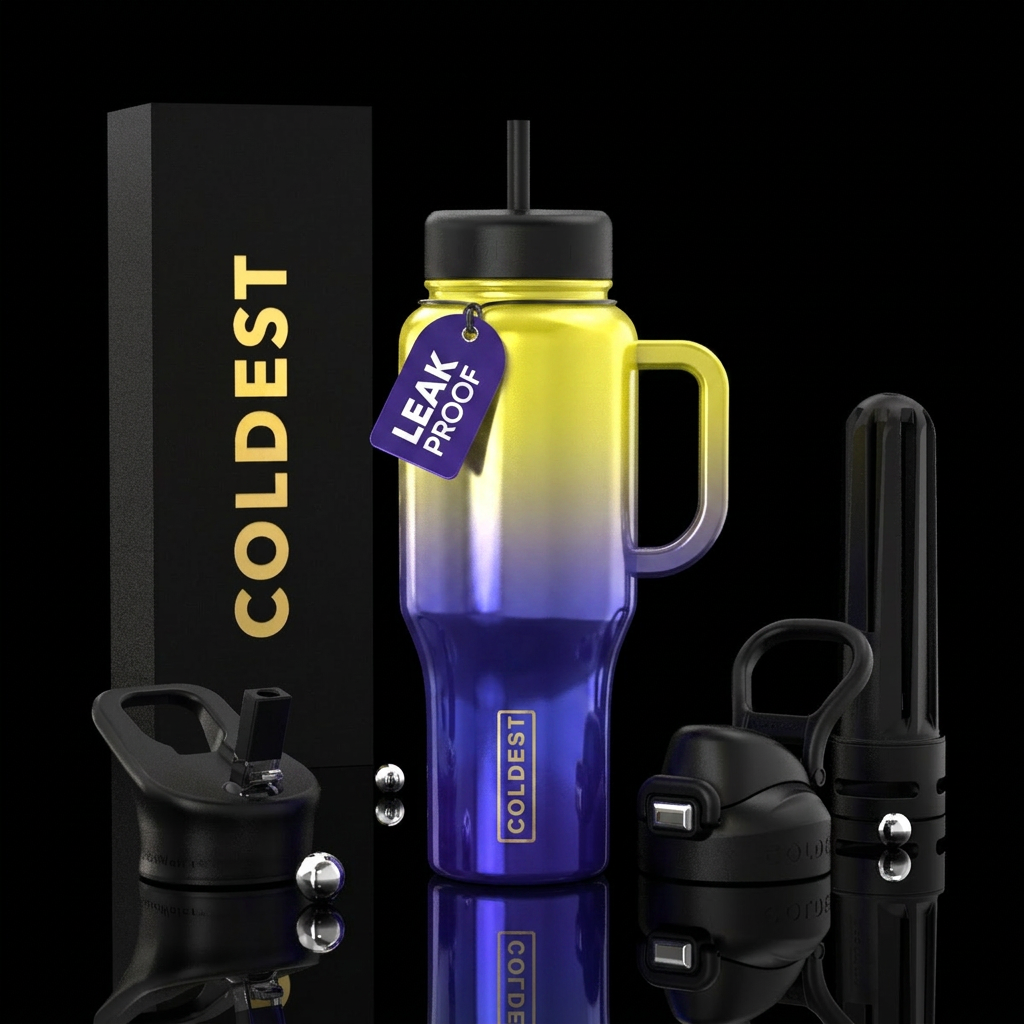 Blueberry Lemonade colored inspired ombred shiny, ... water bottle design