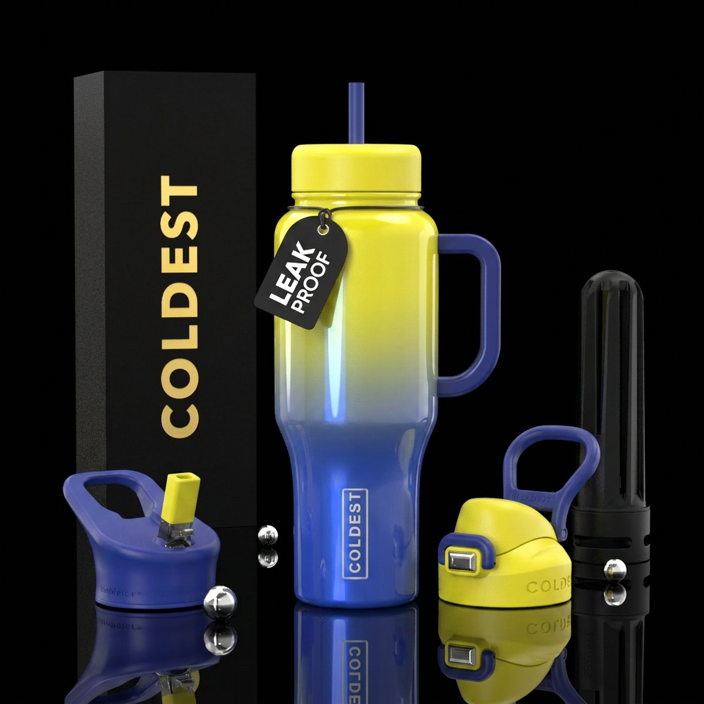 Blueberry Lemonade colored inspired ombred shiny, ... water bottle design
