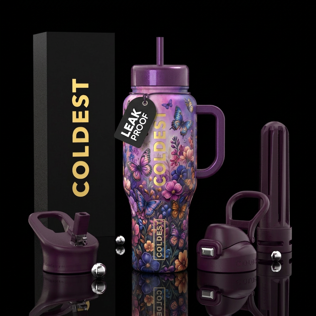 The great wallflower, beautiul, vibrant, magical, ... water bottle design