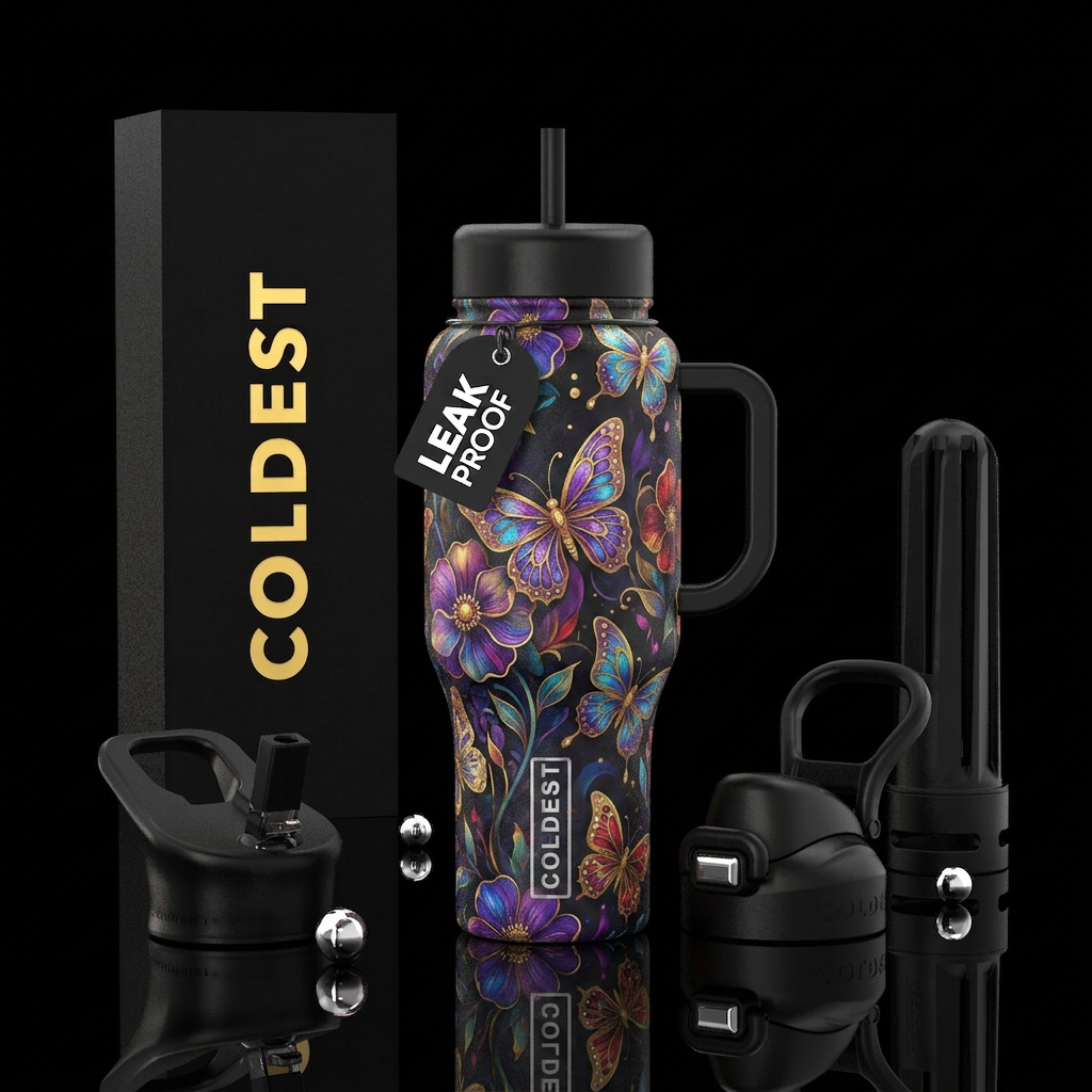 The great wallflower, beautiul, vibrant, magical, ... water bottle design