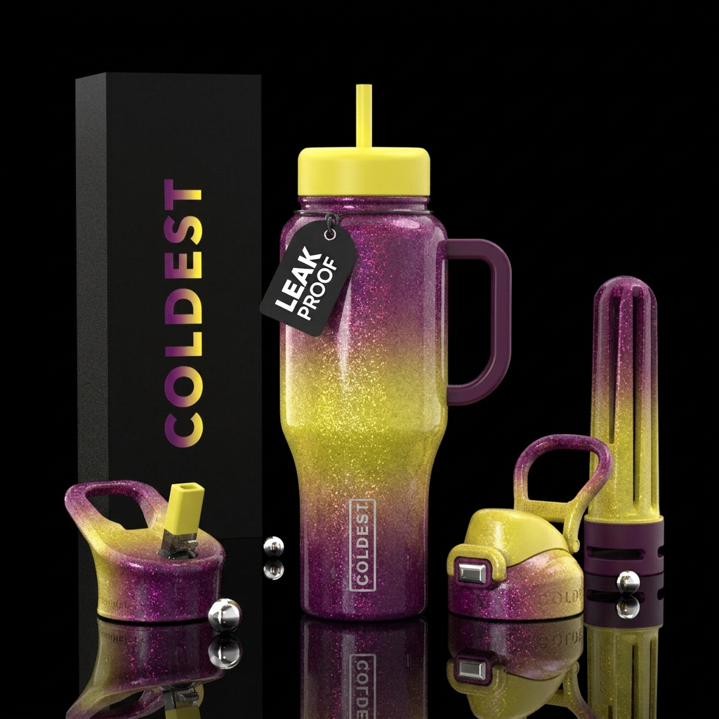 blackberry lemonade colors inspired ombred intermi... water bottle design