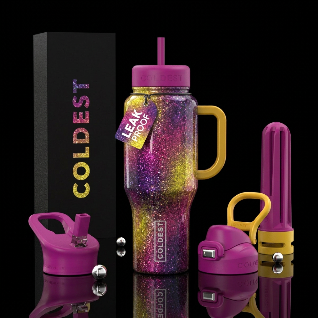 blackberry lemonade colors inspired ombred intermi... water bottle design