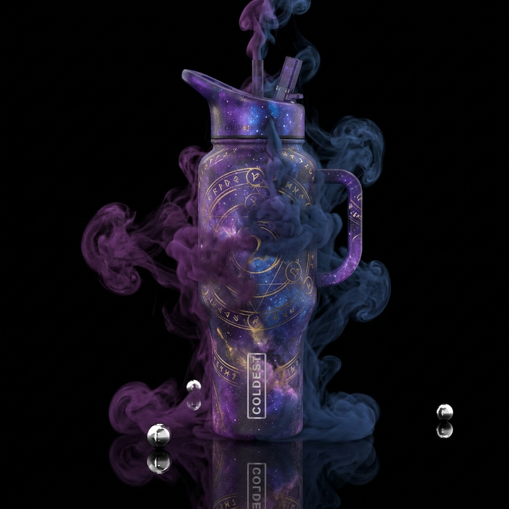 Wizards spell, fantasy, magical, artistic, modern,... water bottle design