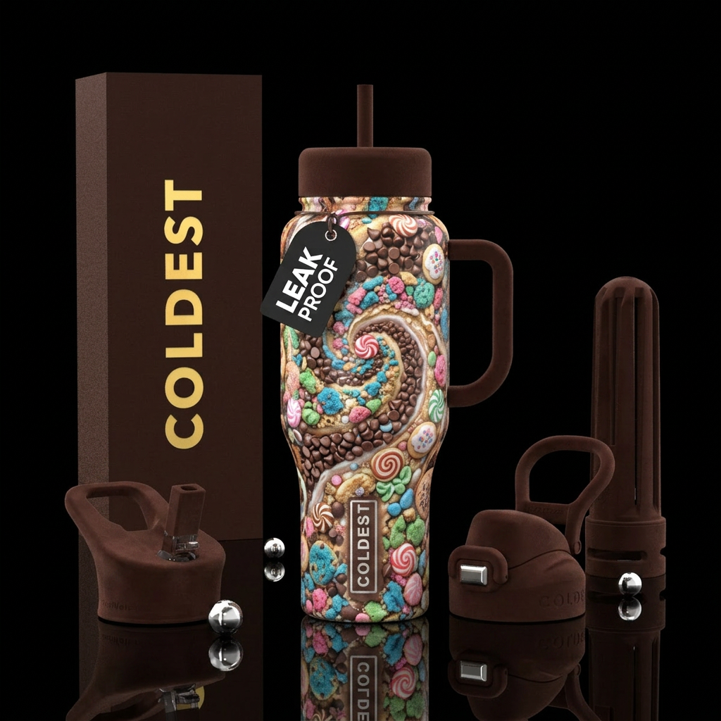 Cookie lovers dream, artistic, luxurious, stylisti... water bottle design