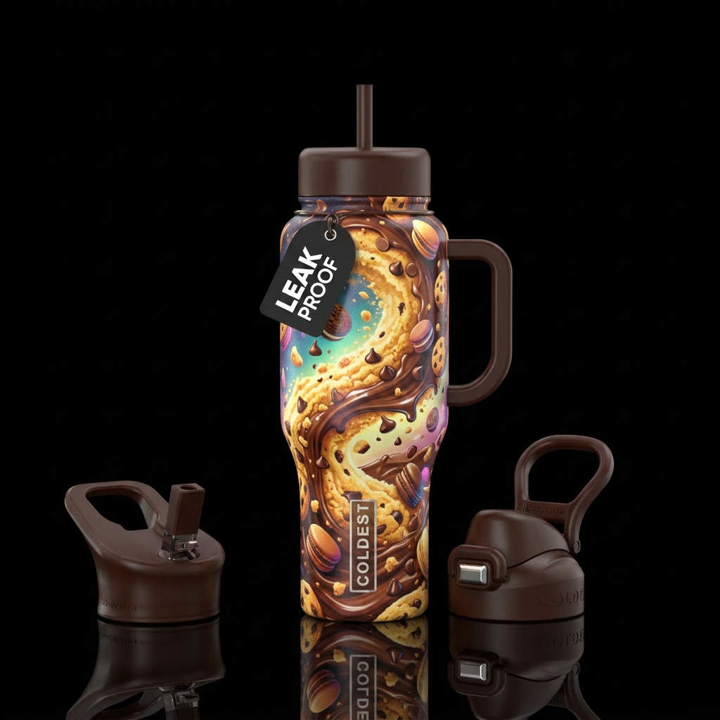 Cookie lovers dream, artistic, luxurious, stylisti... water bottle design