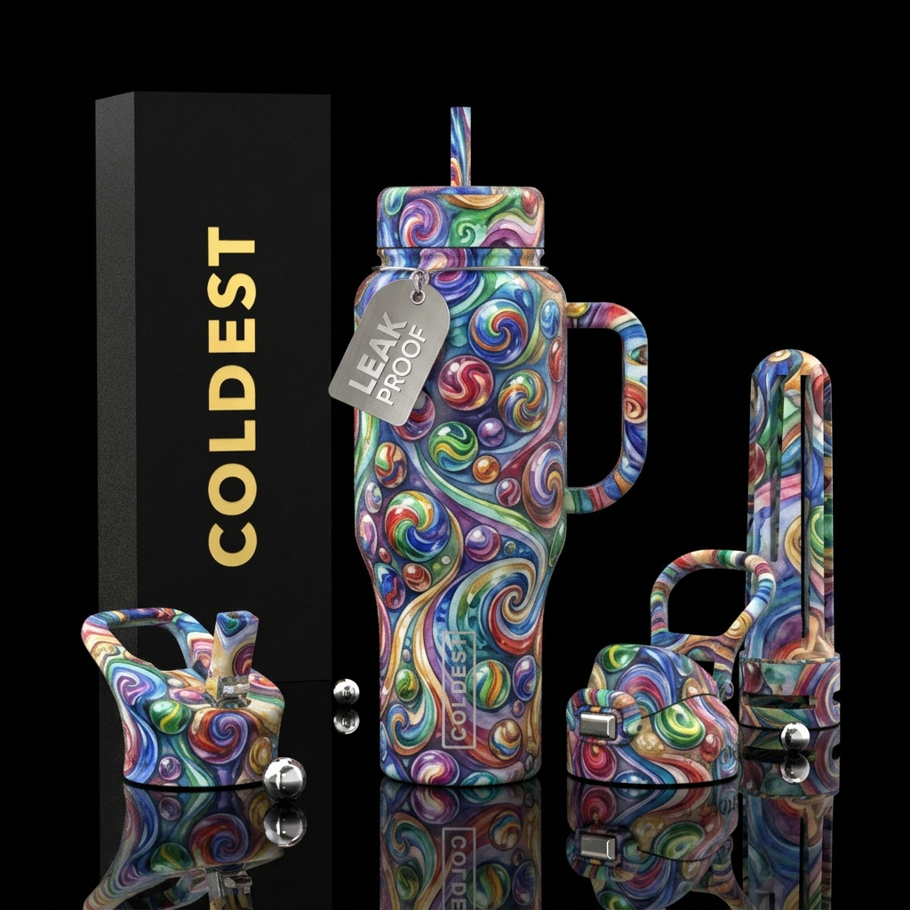 I Lost my marbles inspired no words, funny, vibran... water bottle design