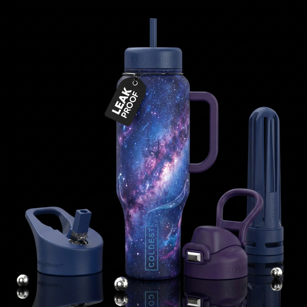 The Milky way, vibrant, fantasy, beautiul, magical... water bottle design
