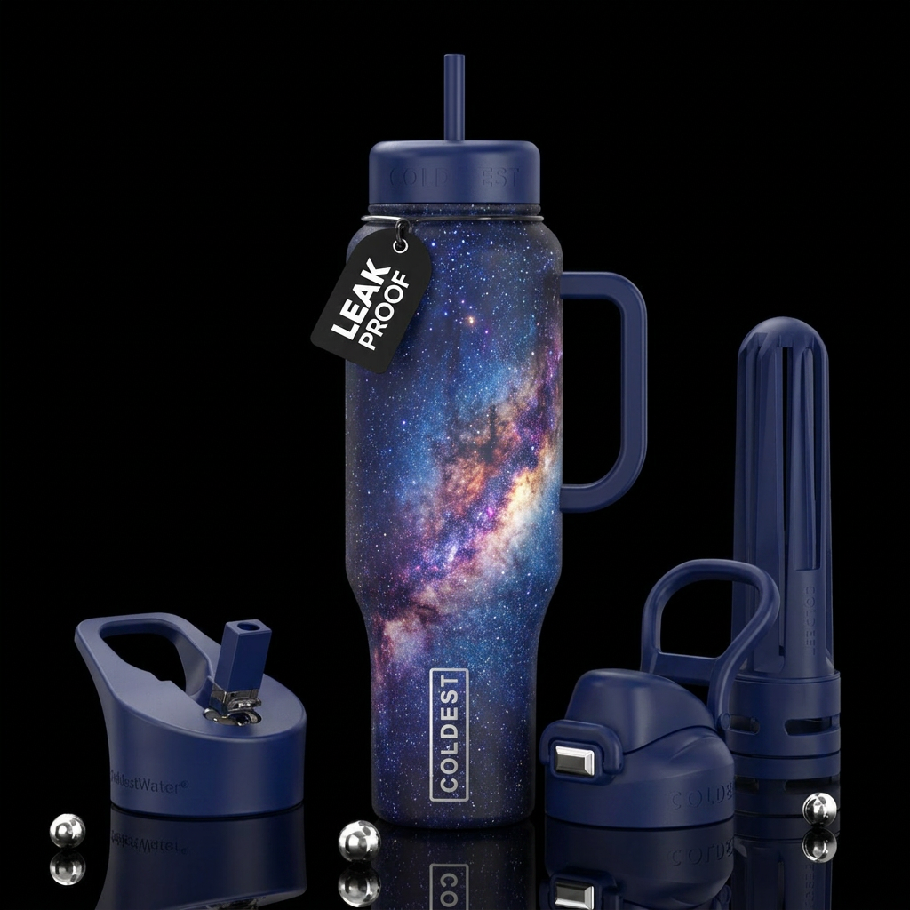 The Milky way, vibrant, fantasy, beautiul, magical... water bottle design