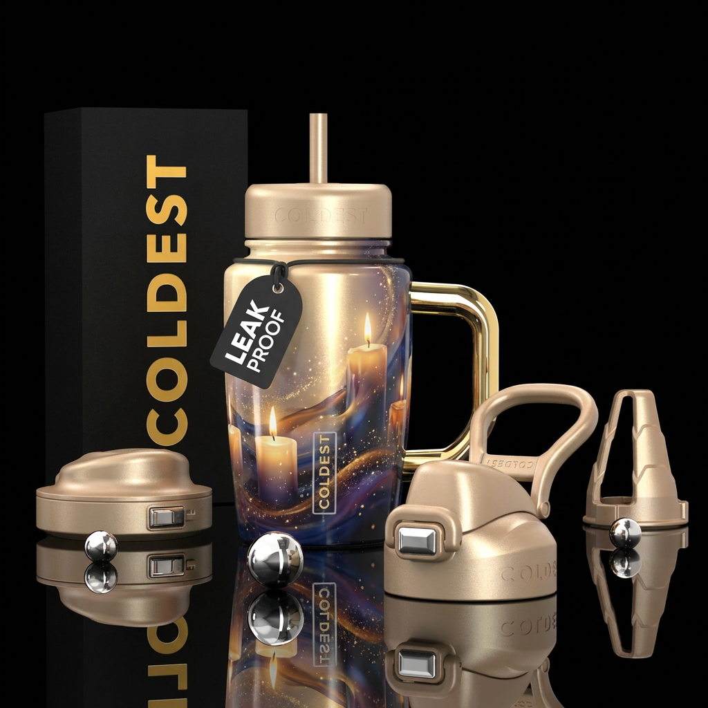 candles twilight, luxurious, champagne water bottle design