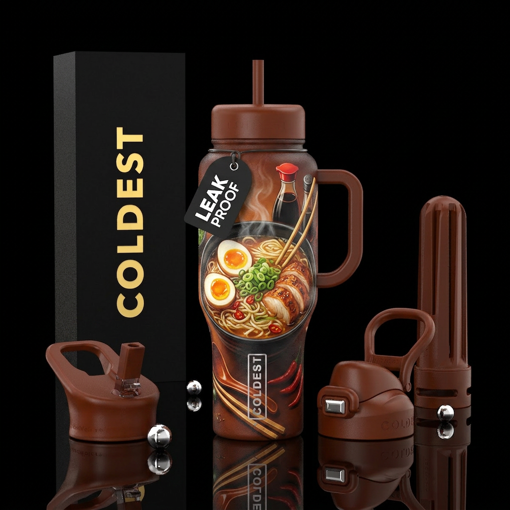 Ramen water bottle design