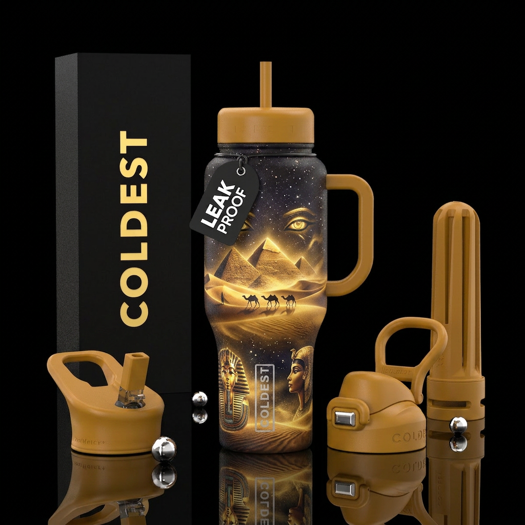 Pharaoh water bottle design