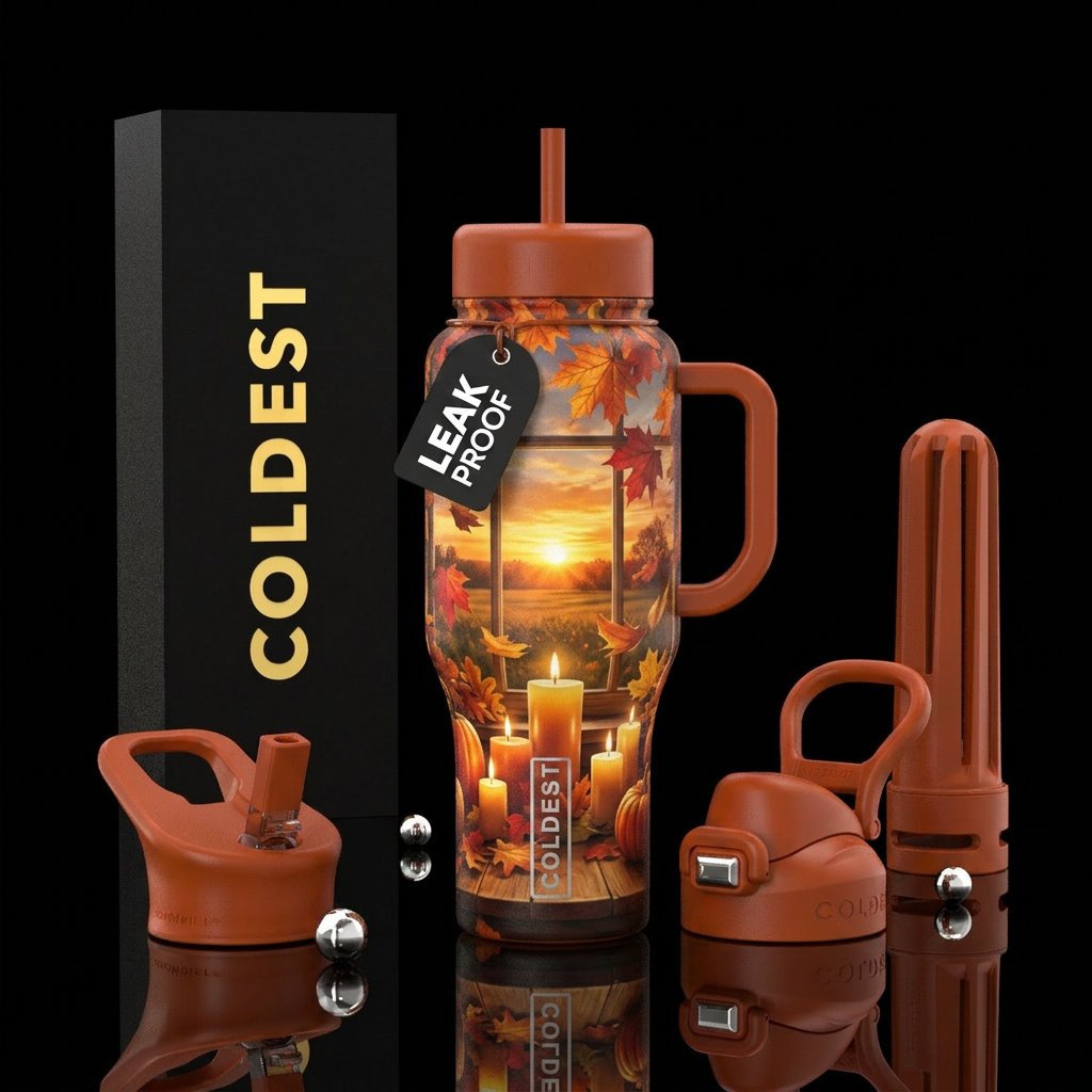 Fall window water bottle design