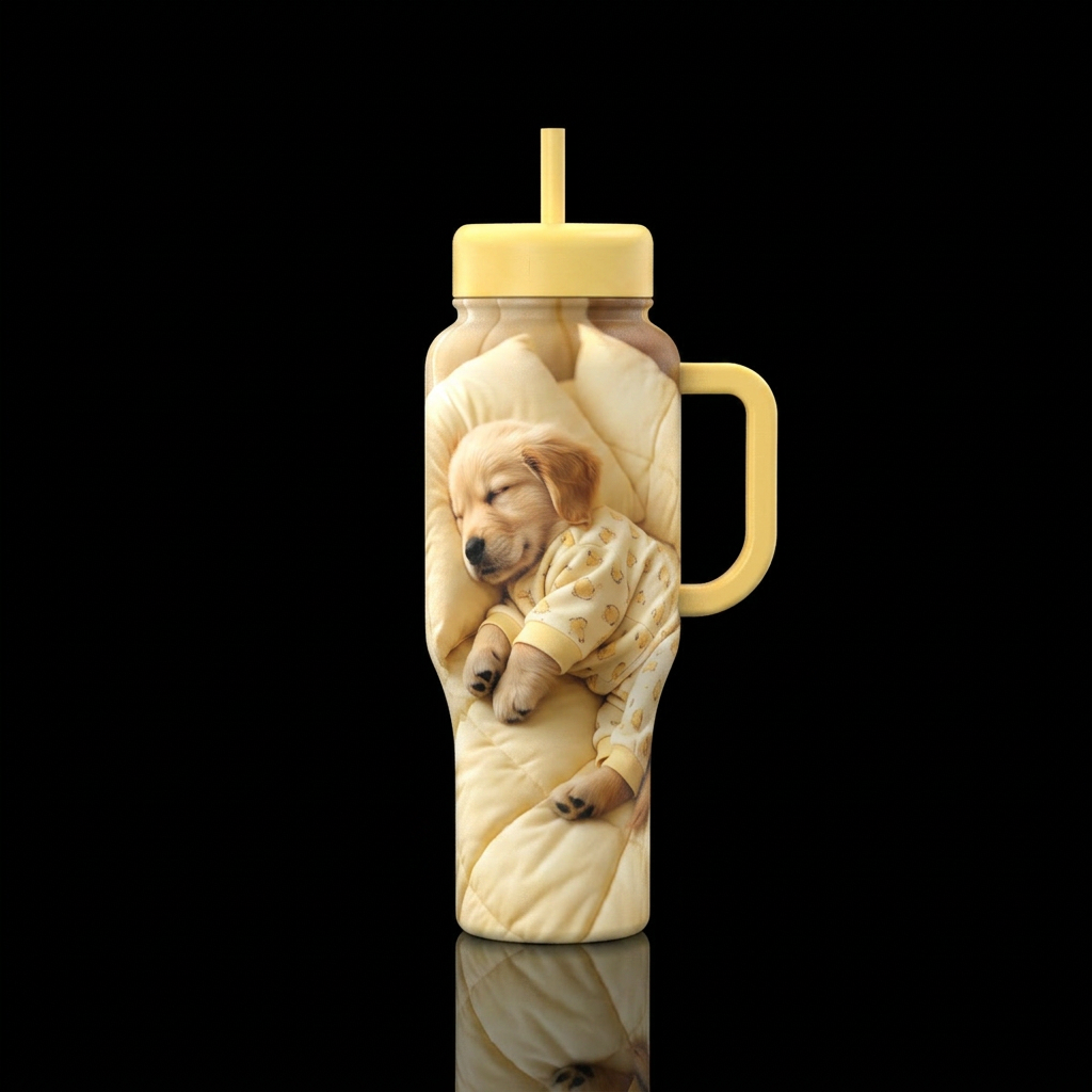 Cozy Vibes water bottle design