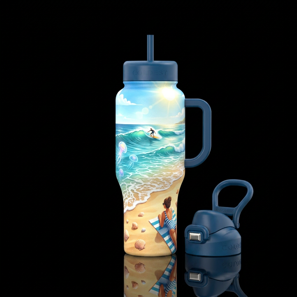 Its Time For Summer water bottle design