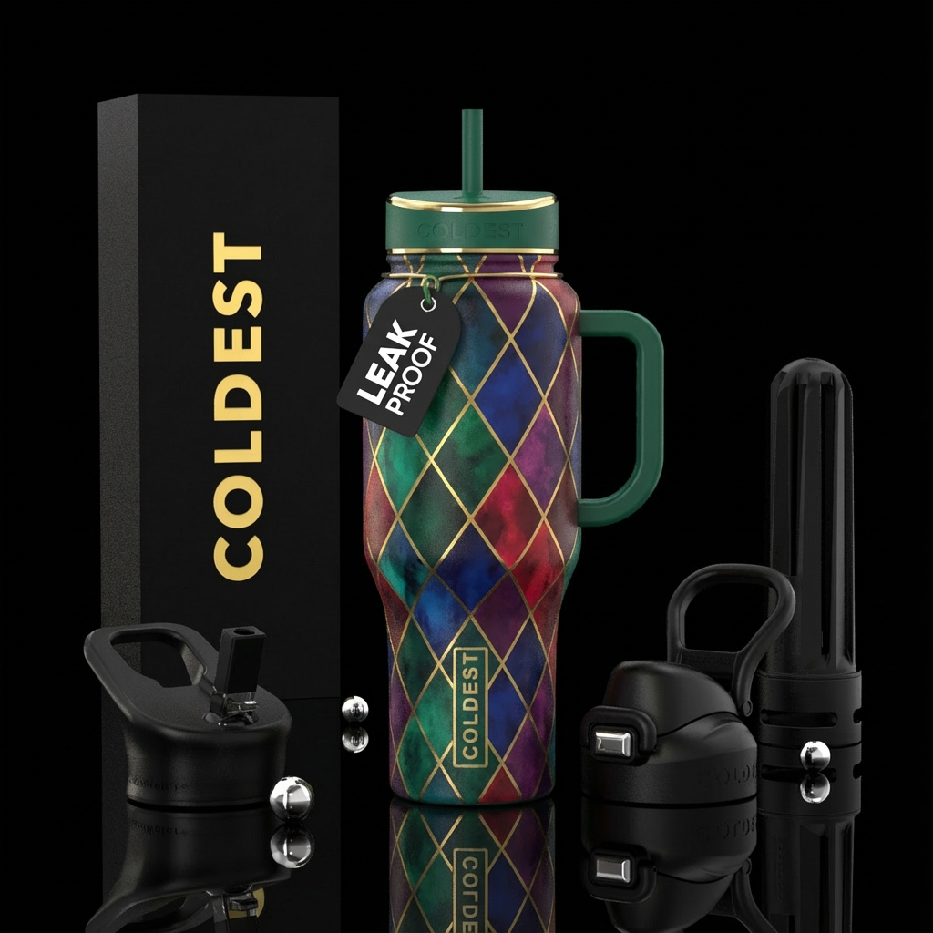 Diamond pane water bottle design