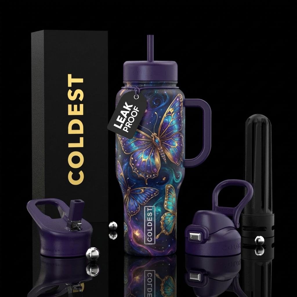 Mystic Butterflies water bottle design