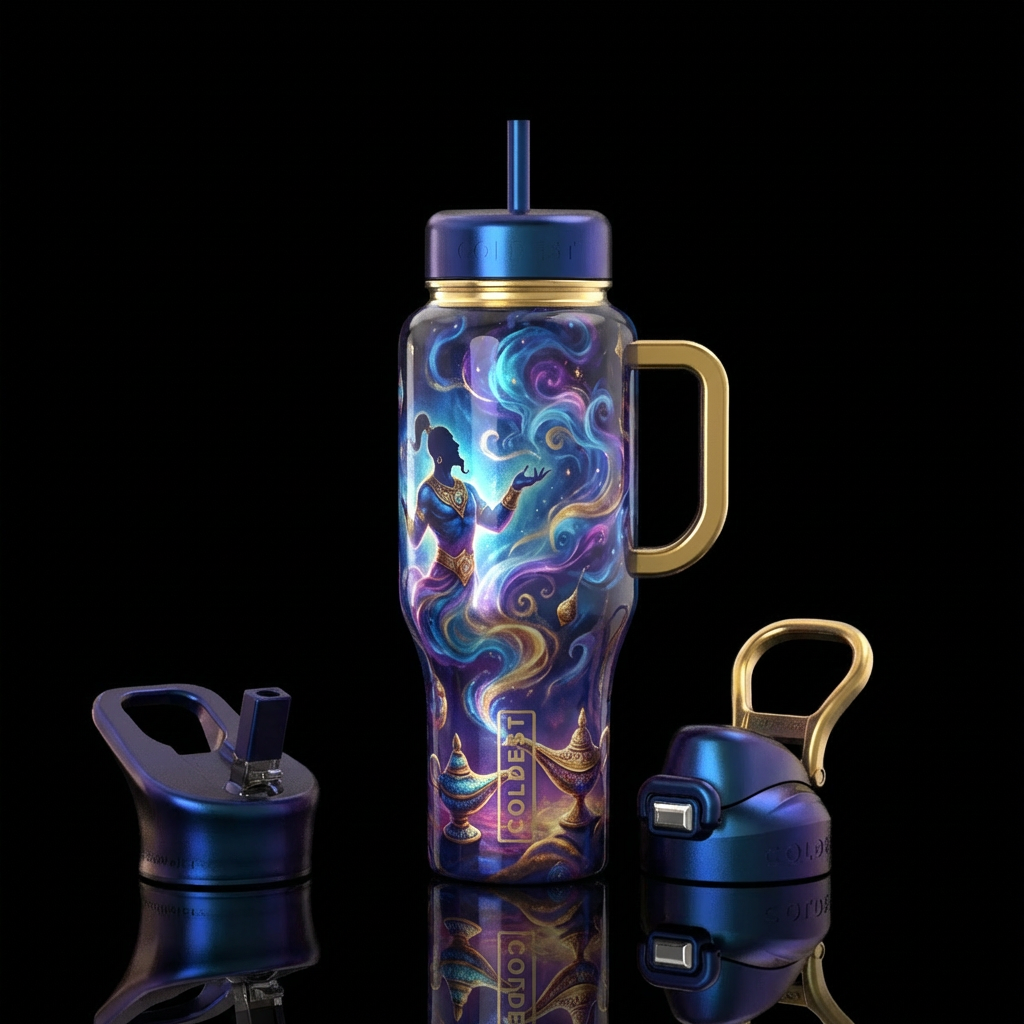 Genie in a bottle water bottle design