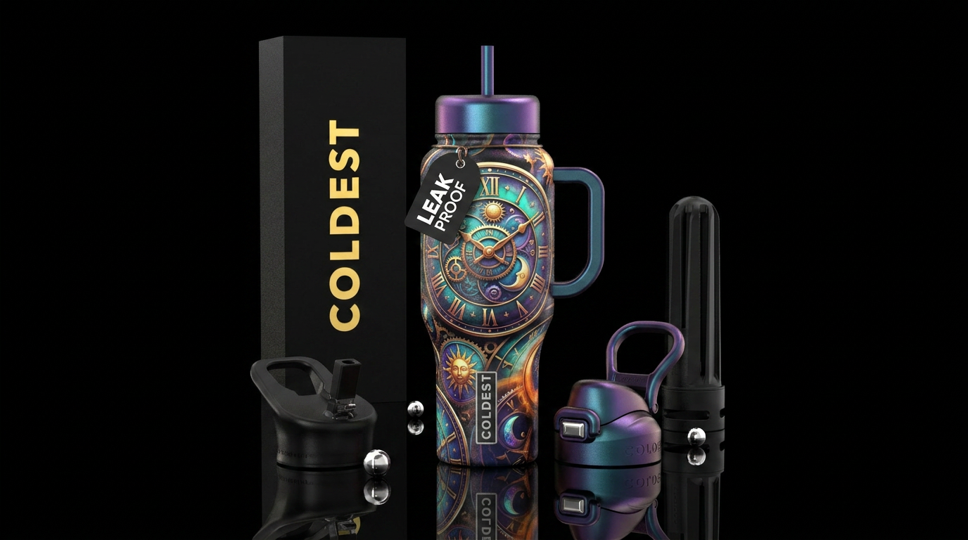 Magic Clock water bottle design