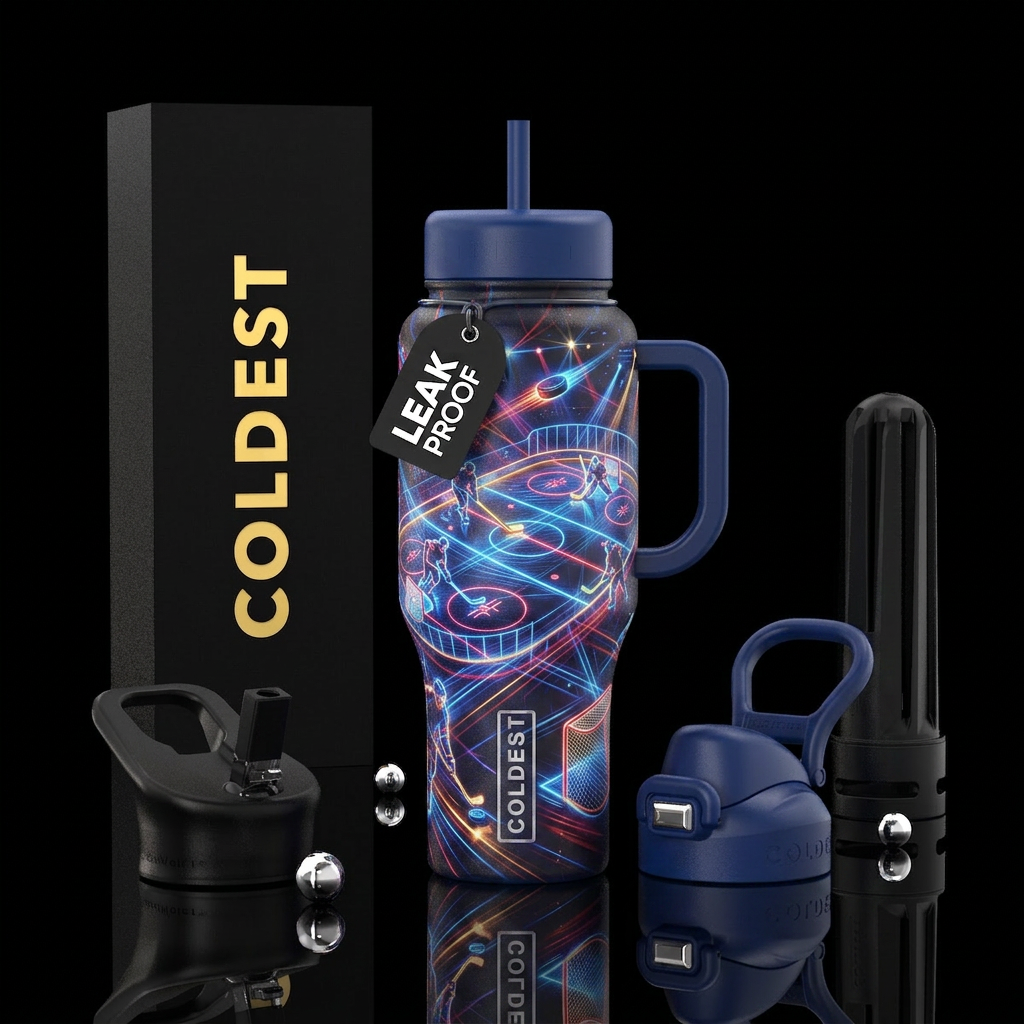Laser hockey water bottle design