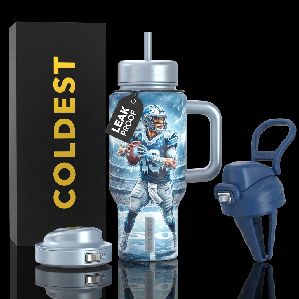 Coldest Quartetback of the Year water bottle design