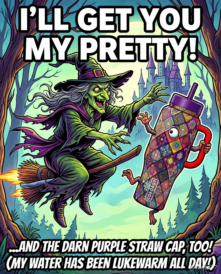 I'll get you my pretty! water bottle design