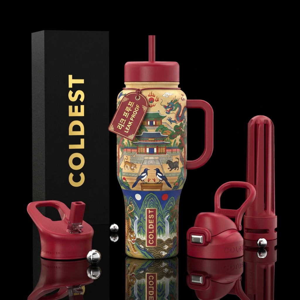 Korean Art water bottle design