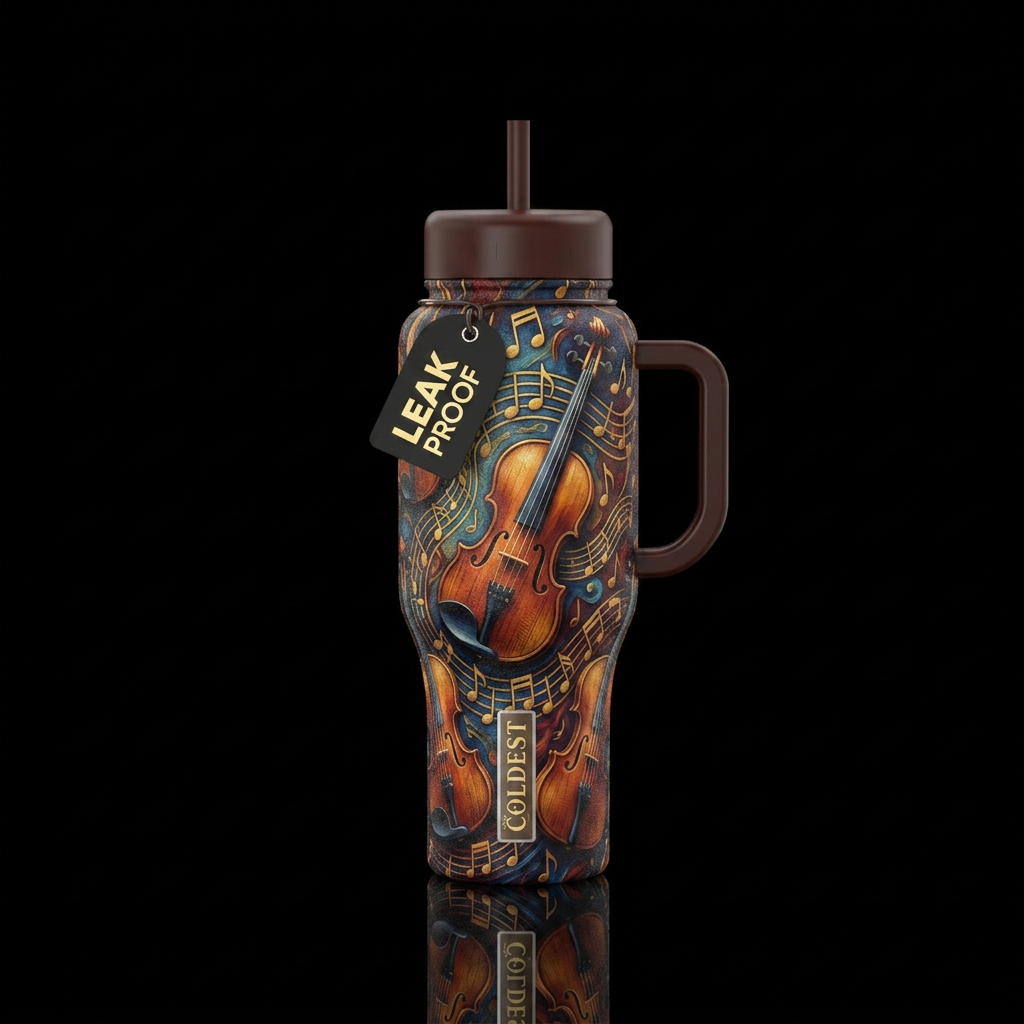Violins Making Beautiful Music water bottle design