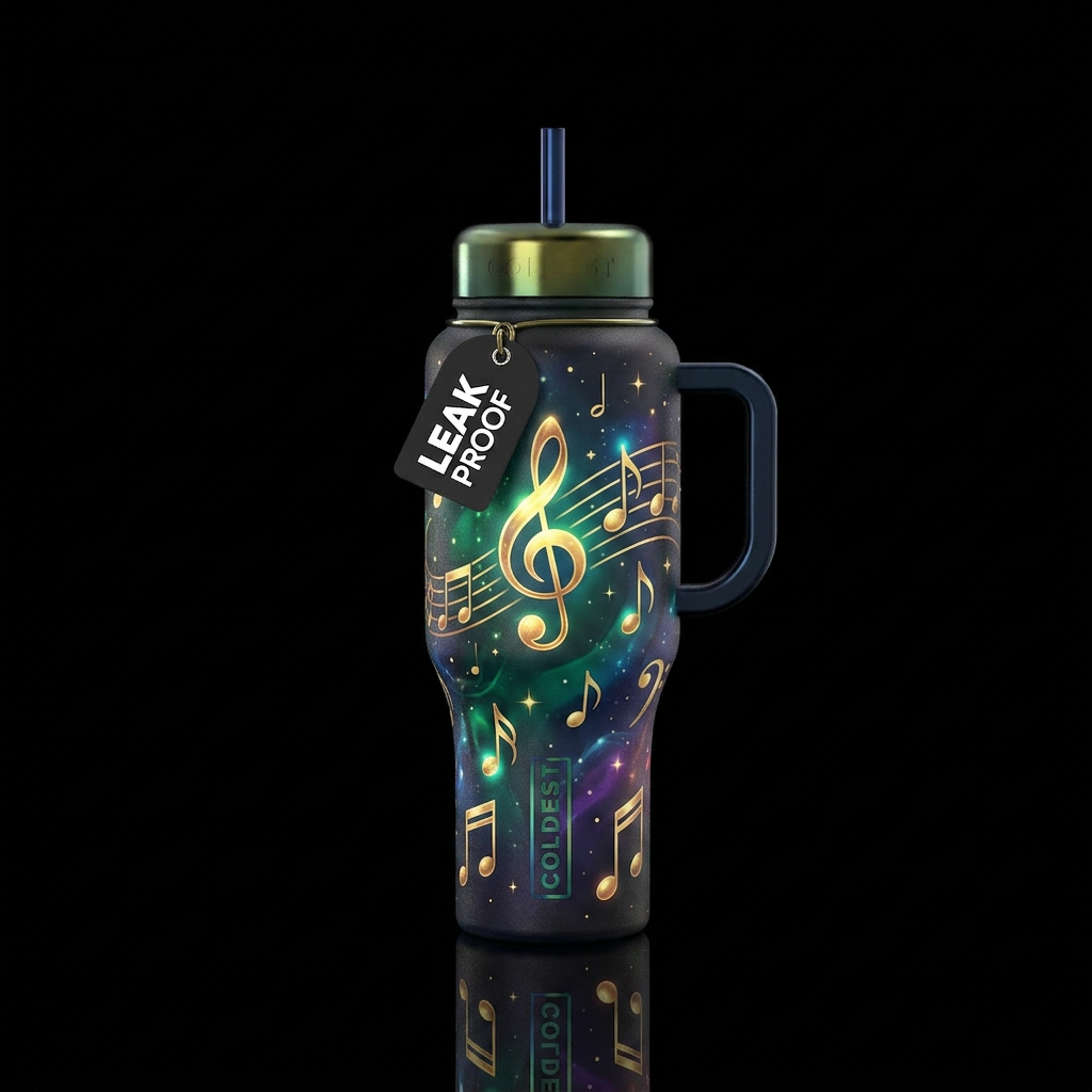 Magical Music water bottle design