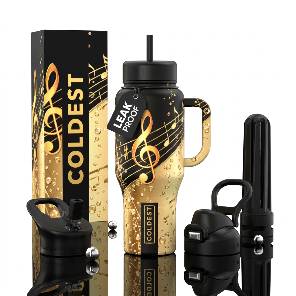 Taste of Music water bottle design