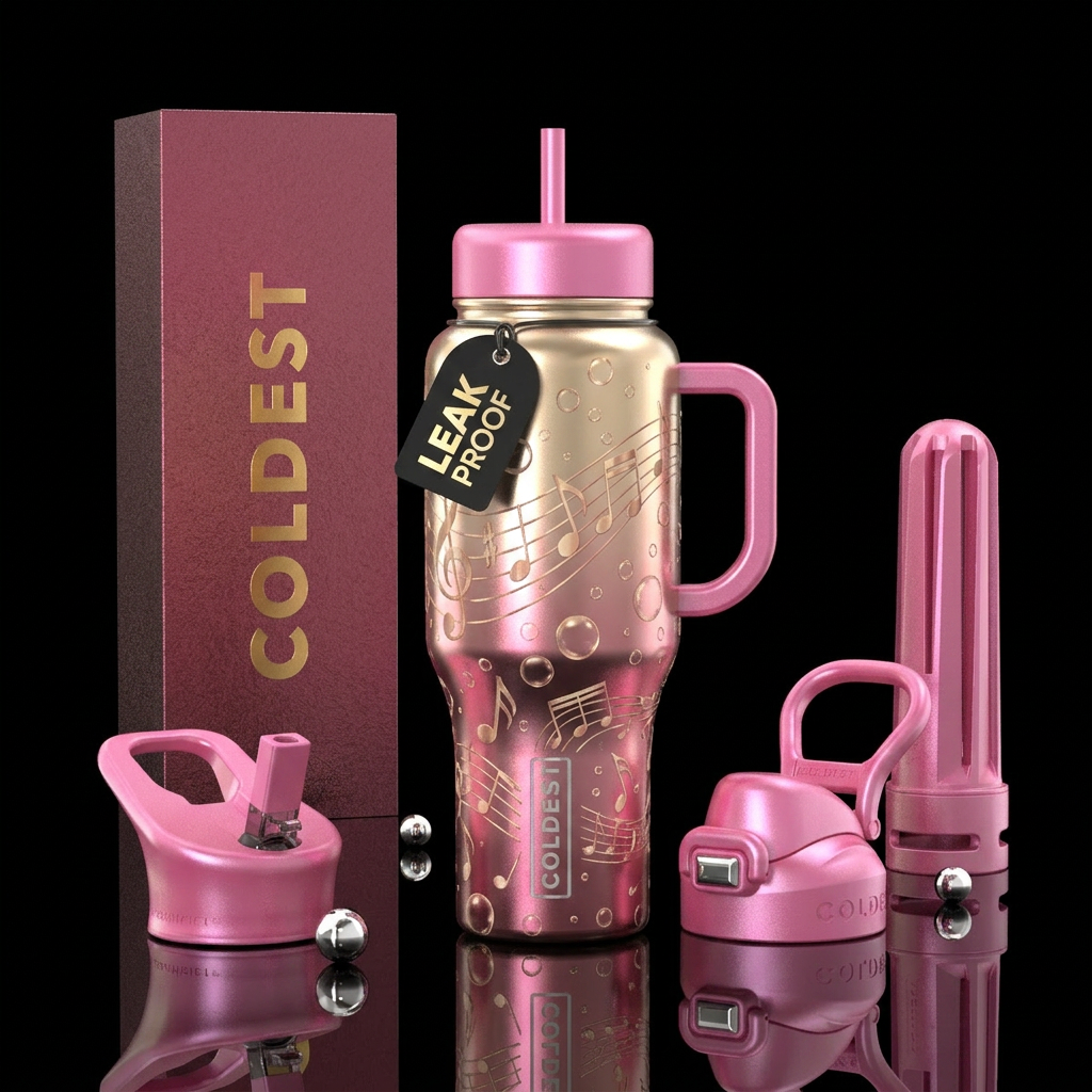 Hearing Bubbles water bottle design