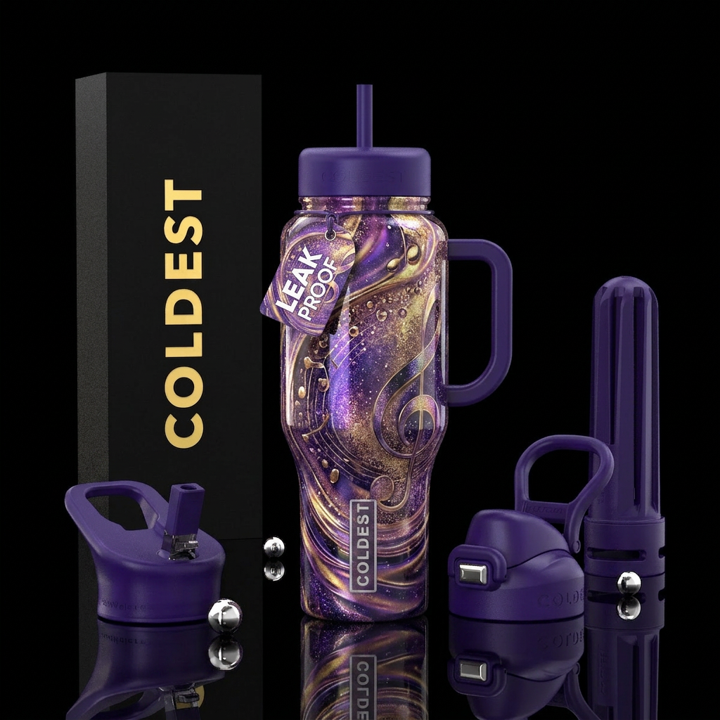 Swirl the Music water bottle design