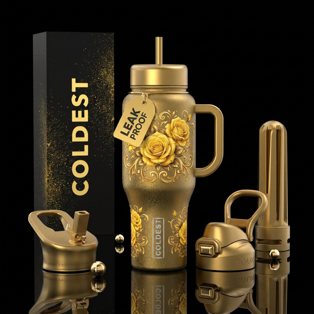 Leopard water bottle design