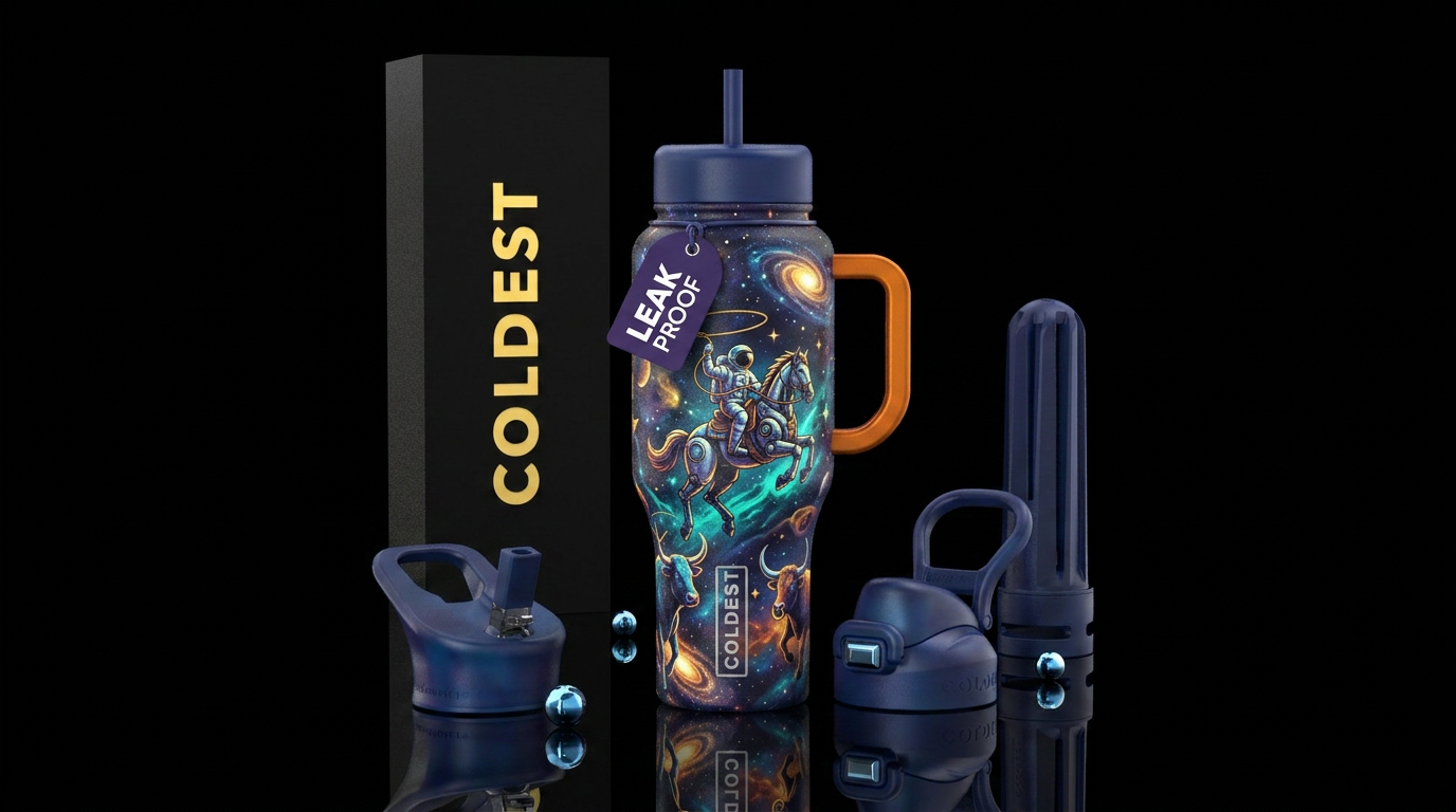Space Rodeo water bottle design
