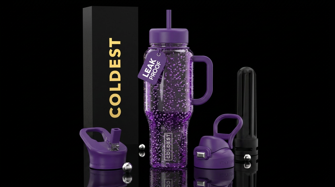 Grape Fizz water bottle design