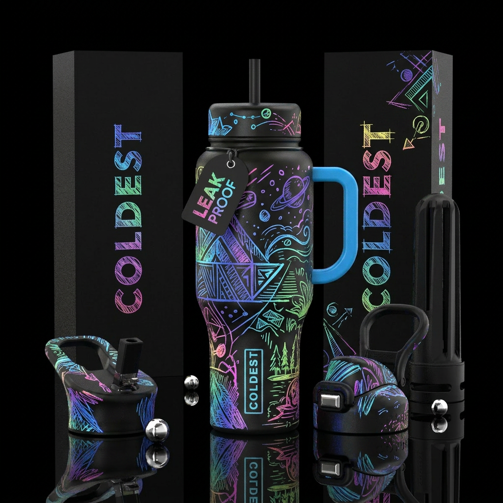Sketchy water bottle design