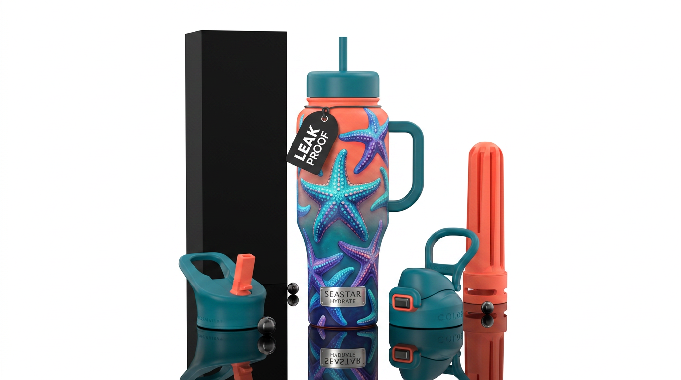 Dancing Starfish water bottle design